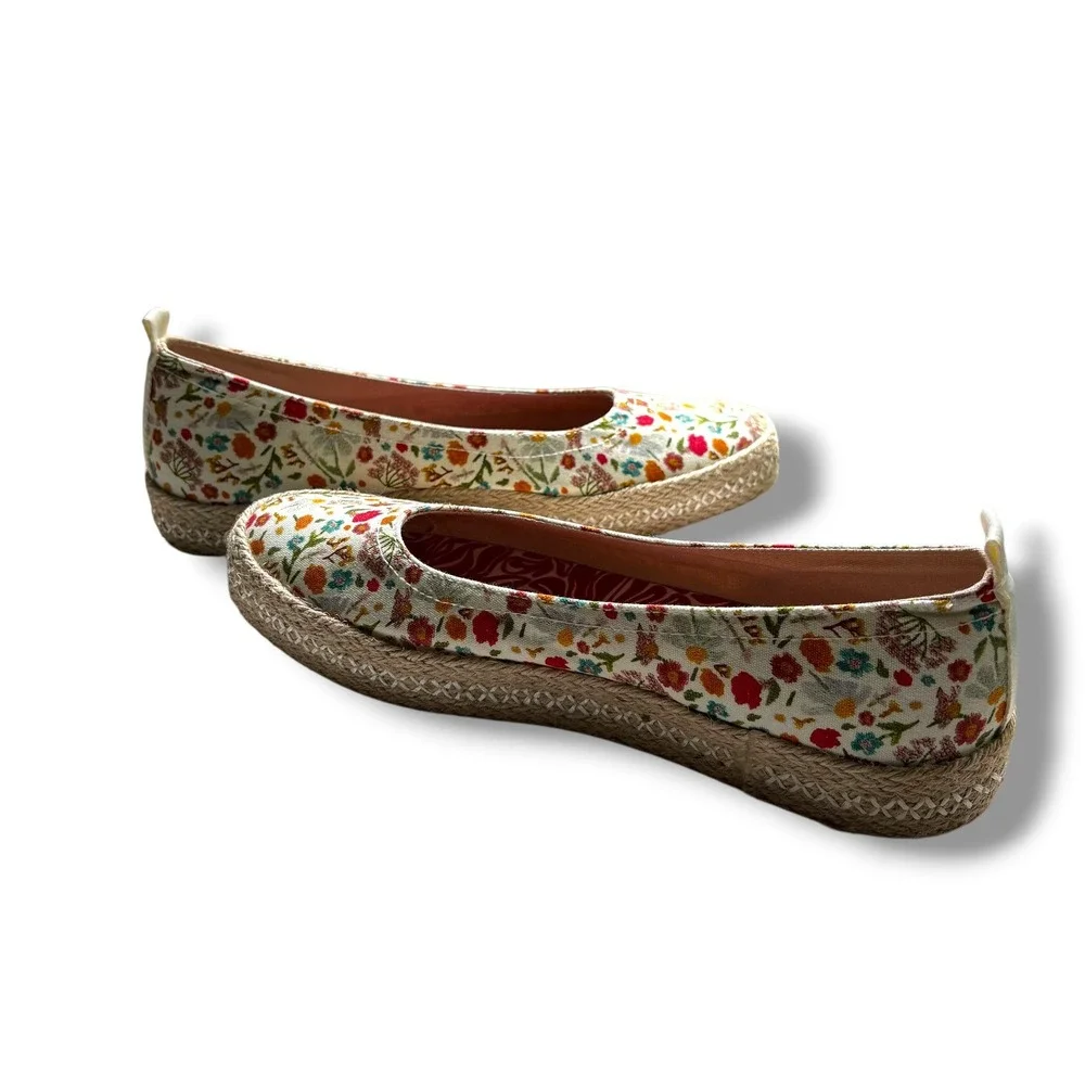 Blowfish Malibu Women Floral Espadrille Flats Canvas Slip On Shoes Multi Color